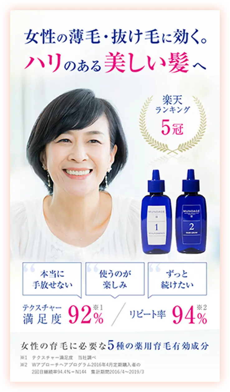 女性用育毛剤のLP制作<br>および分析改善(LPO)