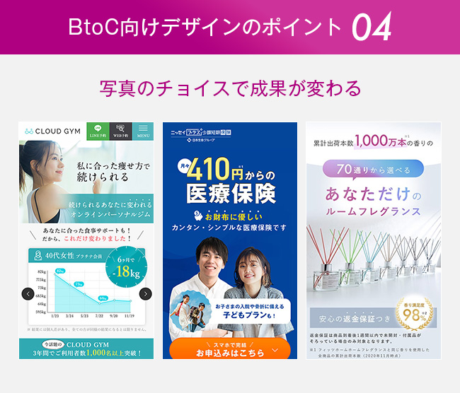 写真のチョイスで成果が変わる