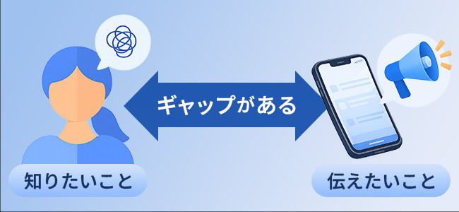 知りたいことと伝えたいことのギャップ