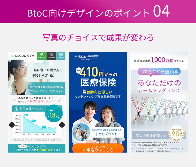 写真のチョイスで成果が変わる